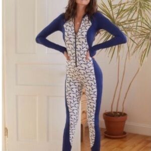 Urban Outfitters Blue and White Jumpsuit New with Tags M